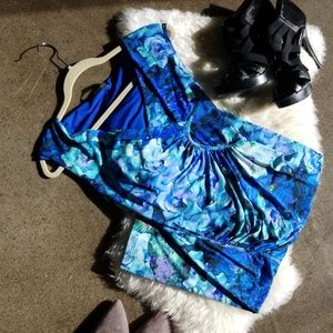 ROBERTO CAVALLI V-NECK SLEEVELESS PRINTED DRESS